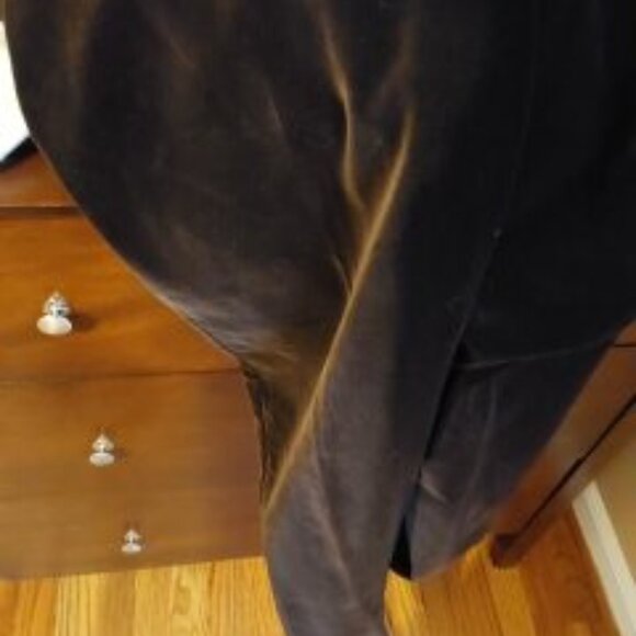 Velvet Trousers, DKNY, Brown, Straight Leg, Gorgeous, Luxurious - Picture 6 of 8
